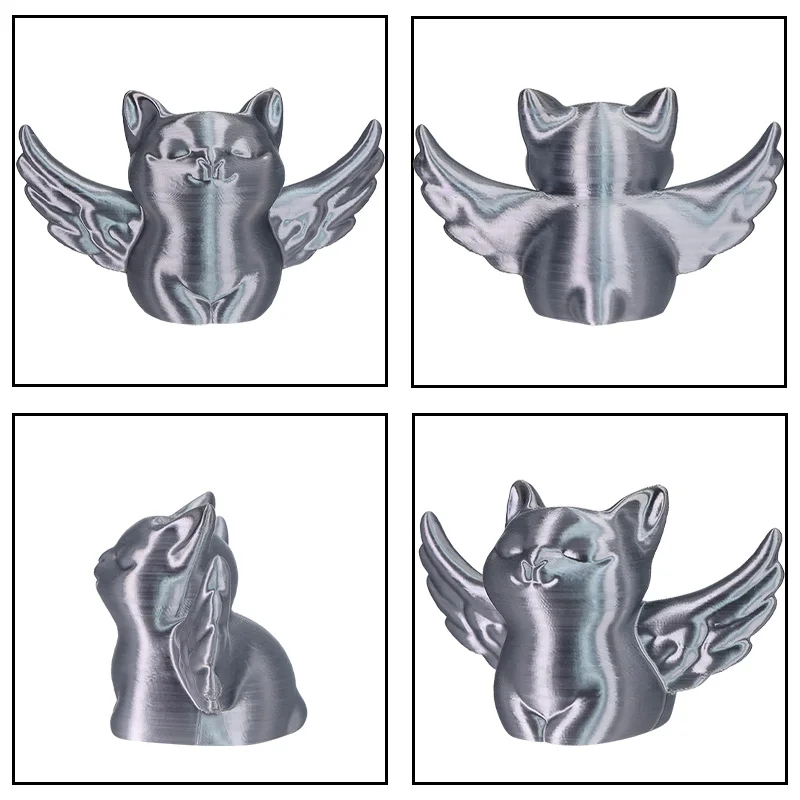 لطيف ليتل الملاك الجناح القط اللعب ثلاثية الأبعاد مطبوعة الملاك الجناح القط النحت التماثيل منضدية حلية ديكور منزلي هدايا الاطفال #3