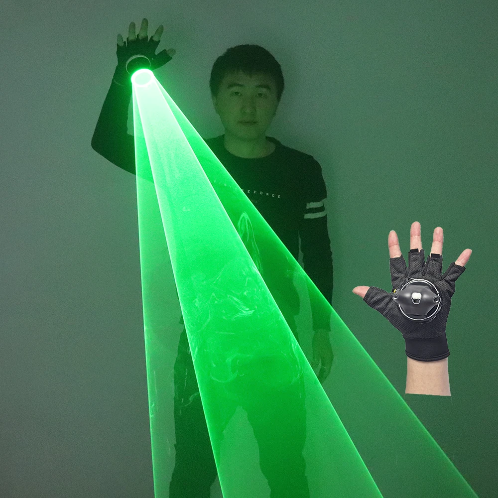 

532 нм зеленые вращающиеся лазерные перчатки вихревой ручной лазерный пушка DJ танцевальный клуб эффект туннеля вихревые лазерные перчатки светодиодный свет