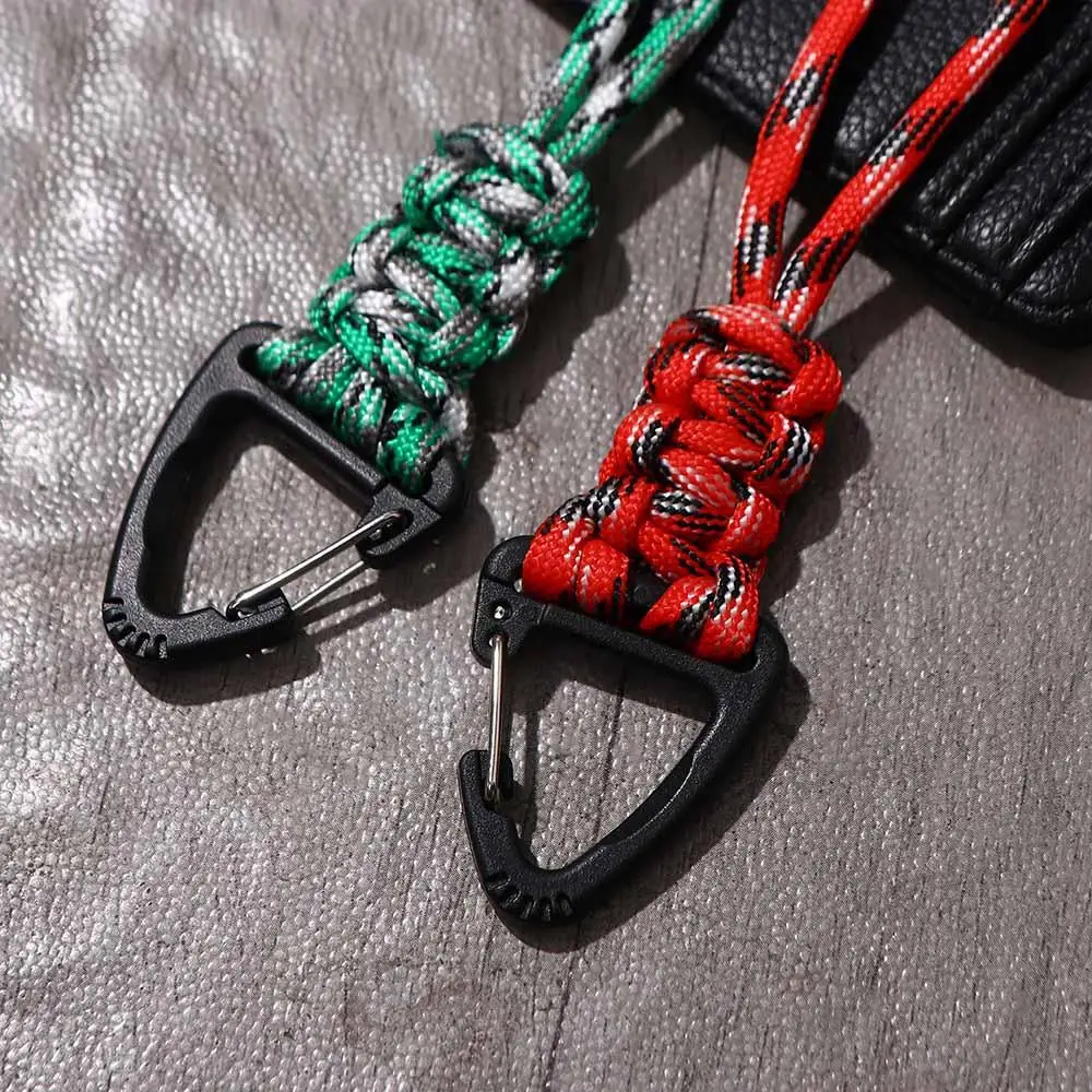 Parachute Koord Karabijnhaak Paraplu Touw Zaklamp Touw Handgeweven Starp Nylon Lanyard Geweven Paracord Sleutelhanger Rugzak Sleutelhanger