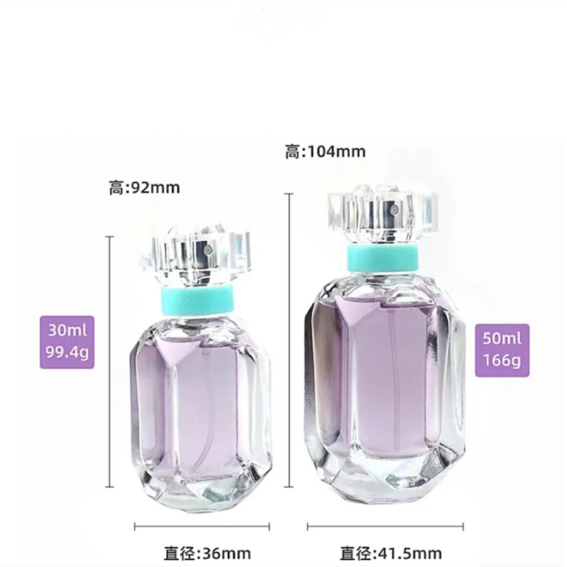 30Pcs Glass Perfume Spray Bottle 30ml Essential Oils Perfume Refill Bottle Atomizer Refillable Flat Clear Jar