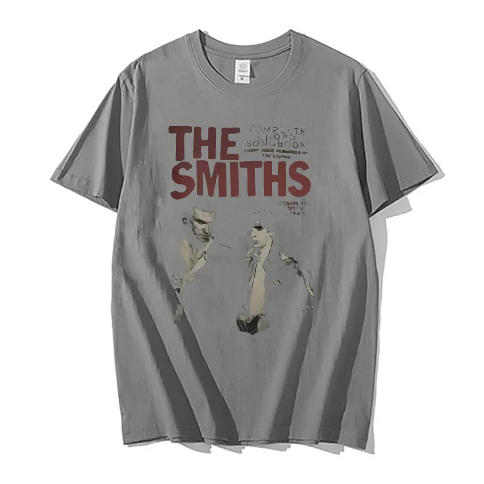 The Smiths Vintage Print y2k T Shirt Man Pure Cotton T-shirt Mens Streetwear Men  Harajuku Alternative British Rock Band Tshirt