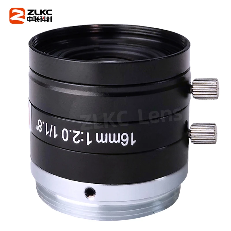 C Mount Lens 16mm Fixed Focus Manual lris 1/1.8'' High Performace for 5Megapixel Camera Machine Vision lenses & accessories