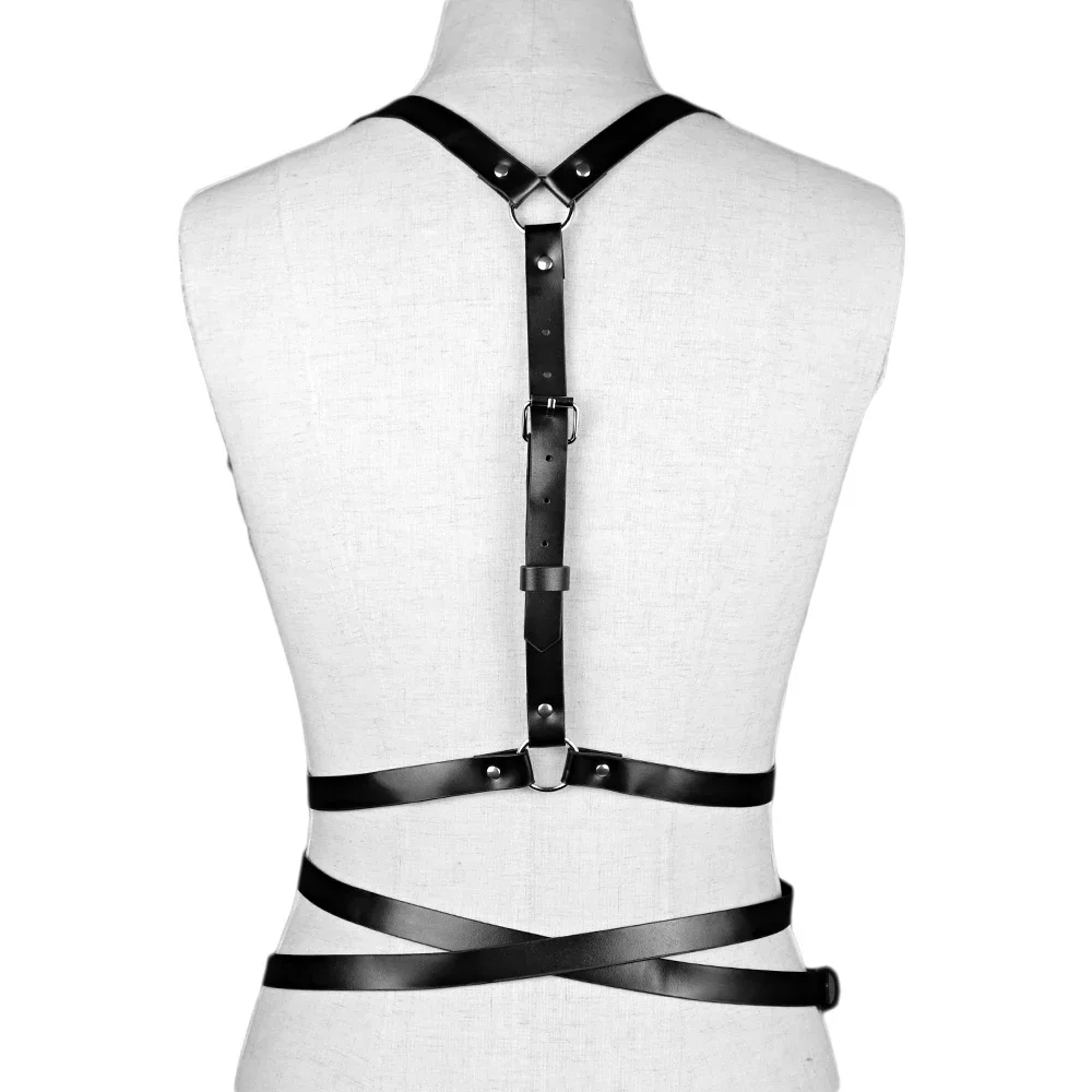 แฟชั่นสายรัดเข็มขัด Harness Corset ชุดชั้นในหนัง Bondage ชุดชั้นใน Body Harness เครื่องรางเสื้อผ้า Gothic Suspenders สําหรับผู้หญิง