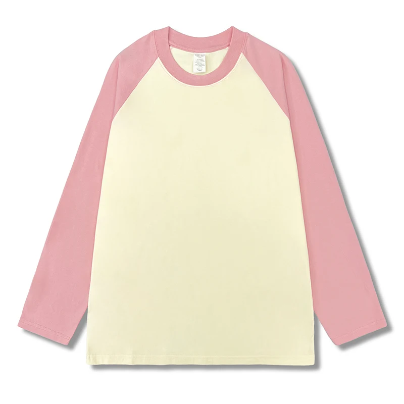 AOSSVIAO 2026 Damen Frühling Herbst Mode O-Ausschnitt T-Shirt Weibliche Lose Langarm-Shirts 100% Baumwolle Patchwork Casual Oberteile – Detail 4