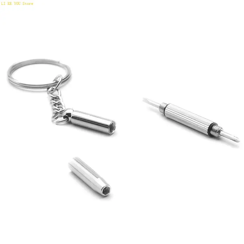 W3JE Eyeglassドライバー3の1KeyChainsドライバー修理キットツール