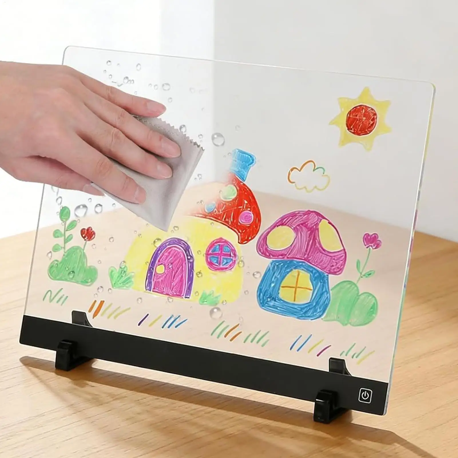 

LED Note Board Rechargeable 4 Modes Acrylic Writing Message Pad Erasable LED Message Board With Markers For Boys Girls School