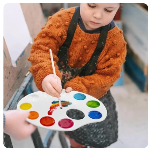 Paleta de colores de plástico para pintar para niños, caja de pintura de grafiti DIY, juguetes de dibujo para niños de 4 a 13 años