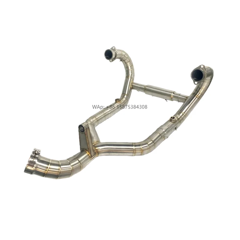 Motorcycle Exhaust Pipes Stainless Steel Rear Section Muffler Custom Bent Retain OEM Back Pressure Performance Upgrade