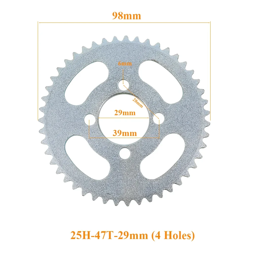 25H 47T 55T 65T 68T 72T 74T 80T 92T Tooth 29MM Rear Sprocket for 47CC 49CC Mini Moto ATV Quad Dirt Pit Pocket Bike Scooter Parts