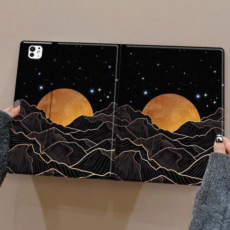 Art Design Mountain Soft For iPad Pro Air mini 7 6 5 4 11th 10th 7th 6th 5th Inch Tablet Case