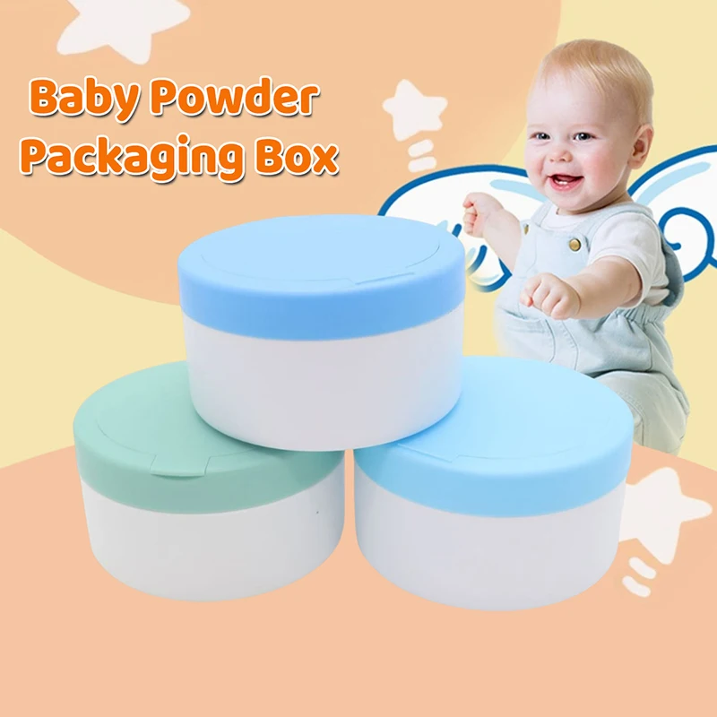 140 جرام سعة كبيرة المهنية مسحوق الطفل نفخة صندوق المحمولة حاوية التلك مع غربال صالون المنزل رعاية الرضع للآباء #2
