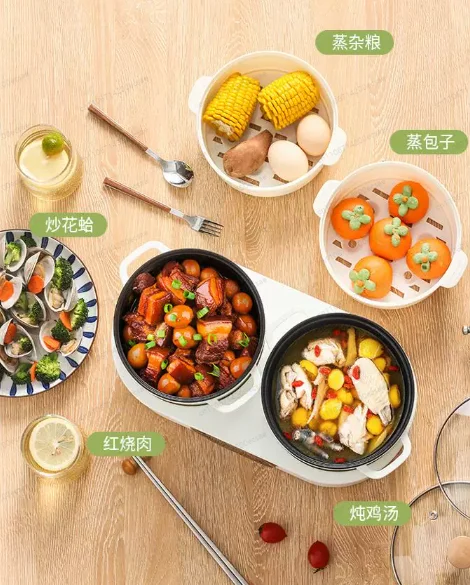 Multifunctional split double bile rice cooker, household automatic intelligent thermal insulation mandarin duck pot