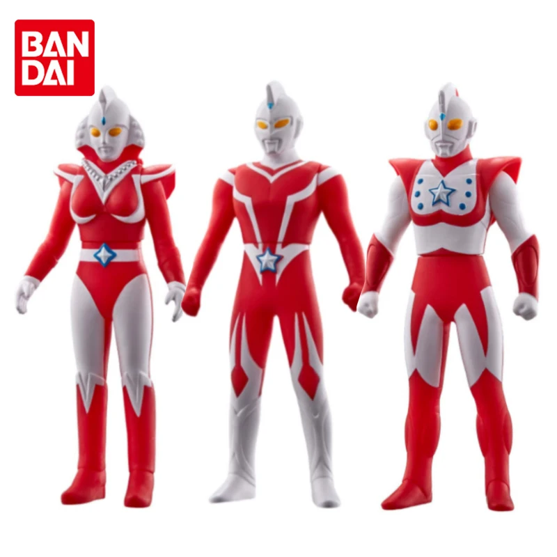 BANDAI EX Soft Doll 500 Series Ultraman: The Adventure Begins Ultrawoman Beth Ultraman Scott Chuck Anime Action Figures Toys