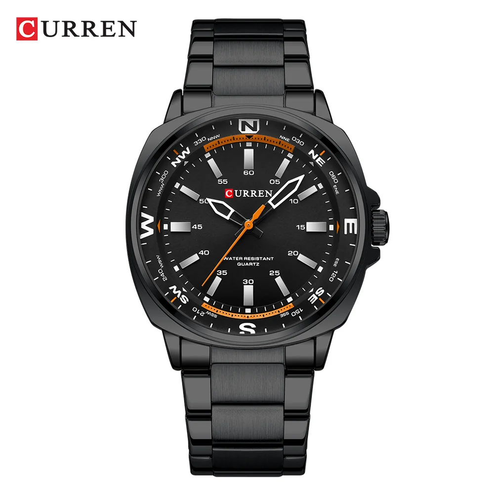 CURREN Fashion Unique Design Watch for Man Simple Business Stainless Steel Band Top Brand Men\'s Wristwatches