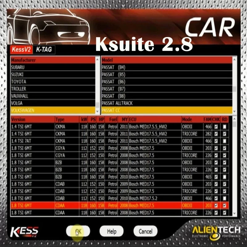 أحدث برنامج Ksuite 2.80 يعمل مع K E S S V2 V5.017 للسيارات/الشاحنات/الدراجات/الجرارات سرعة الجري المحسنة استيقاظ