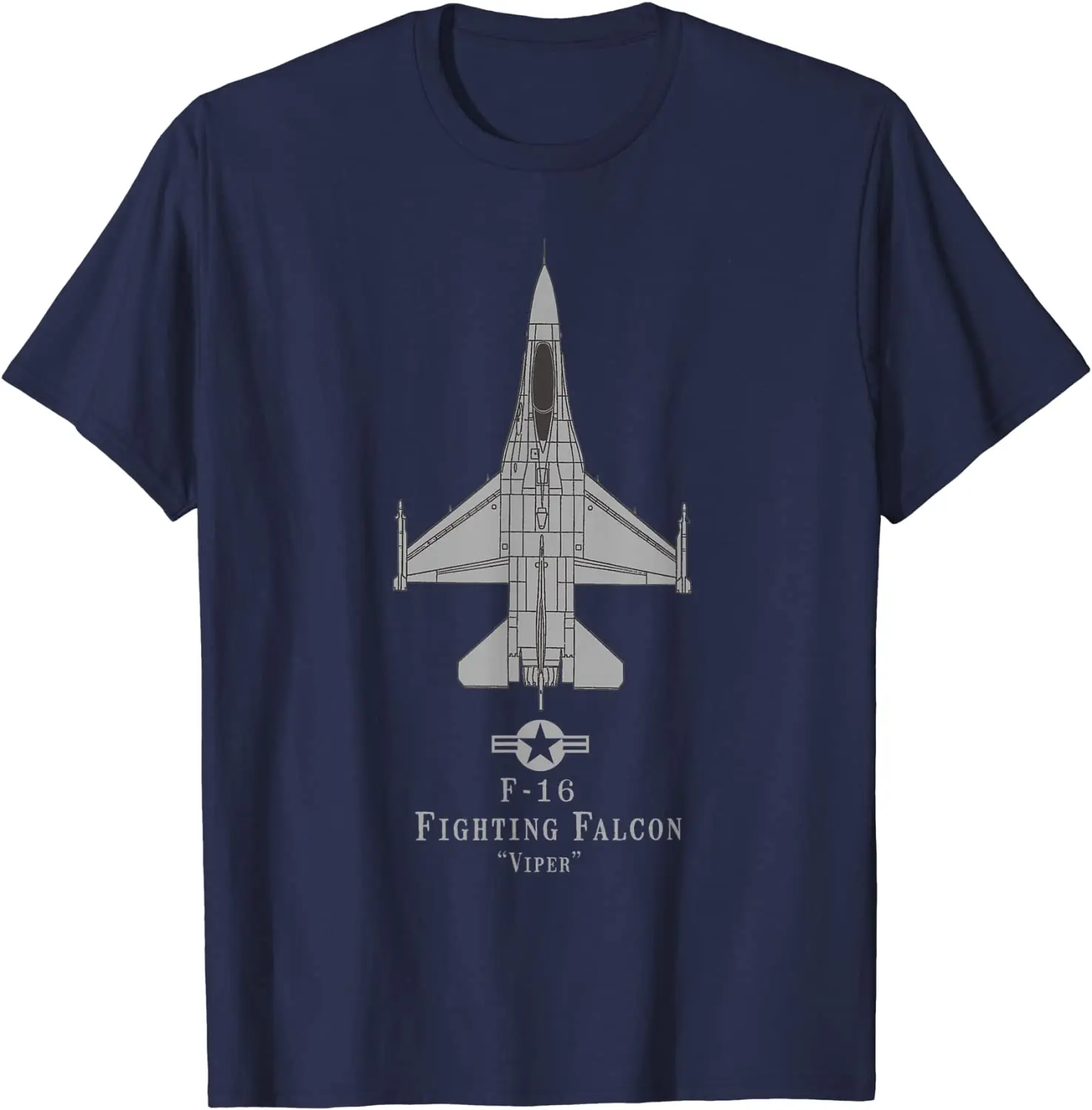 F-16 Fighting Falcon Tech Drawing Military Airplane Men T-shirt Short Sleeve Casual 100% Cotton O-Neck Summer Tees