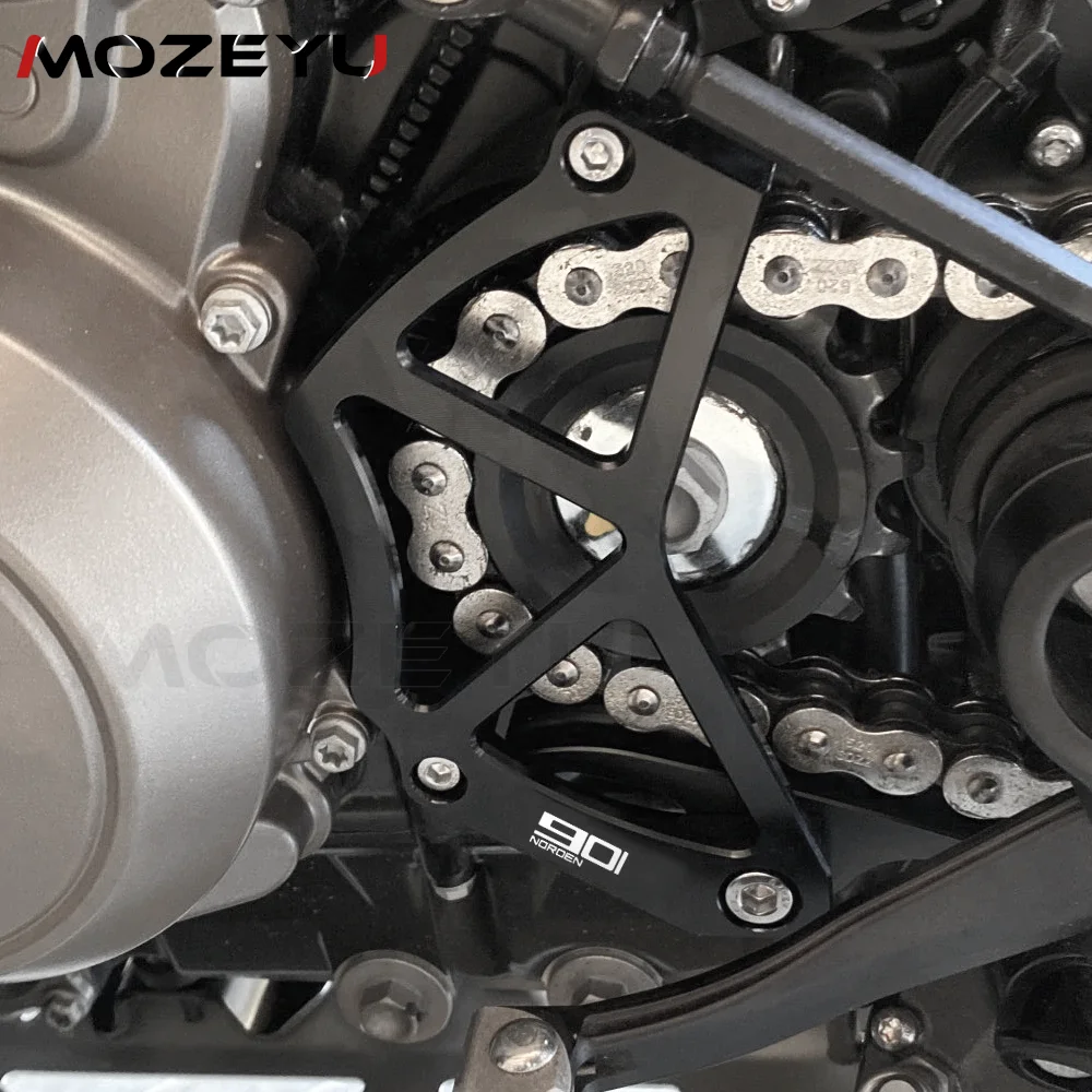 

Norden901 2025 Chain Guard For Husqvarna Norden 901 2022 -2026 One Finger Clutch Lever System Front Sprocket Protective Shield