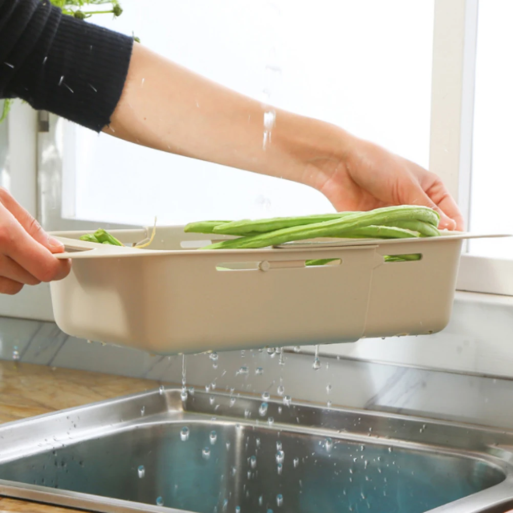 

Collapsible Kitchen Foldable Draining Basket Sink Strainer Telescopic Drain Basket Space Saving Easy Storage Fruit