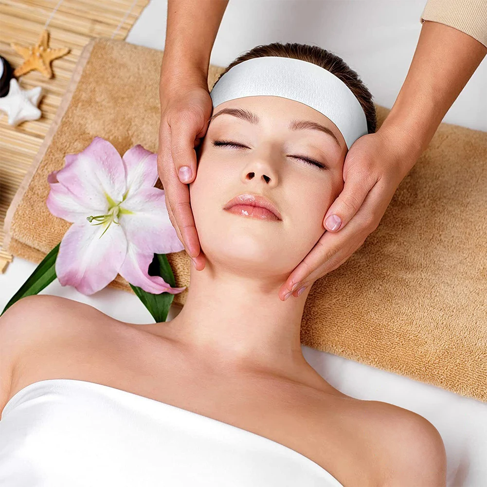 

Disposable Beauty Salon Makeup Hair Band Non-Woven Soft Skin Care Hair Band Elastic Spa Headband Facial Headbands for Women Girl