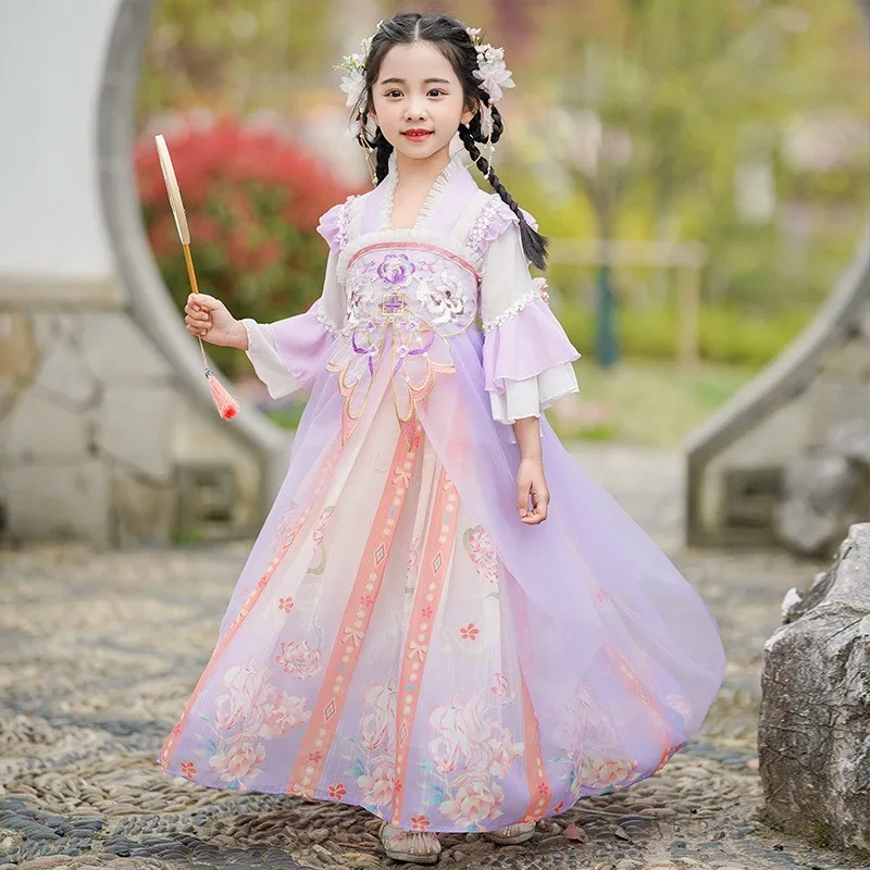 Schattige Kinderen Hanfu Jurken Vintage Chinese Stijl Meisjes Traditionele Hanfu Prinses Jurk Hanfu Cosplay Kostuum Meisje Tang Kleding