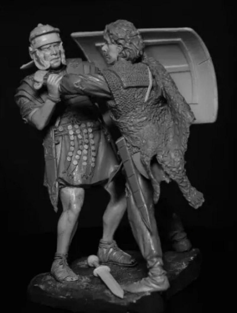 1/24 Scale 75mm Die-Cast Resin Figure Model Kit Ancient Roman Battles Miniature Toys Unassembled Unpainted DIY Diorama