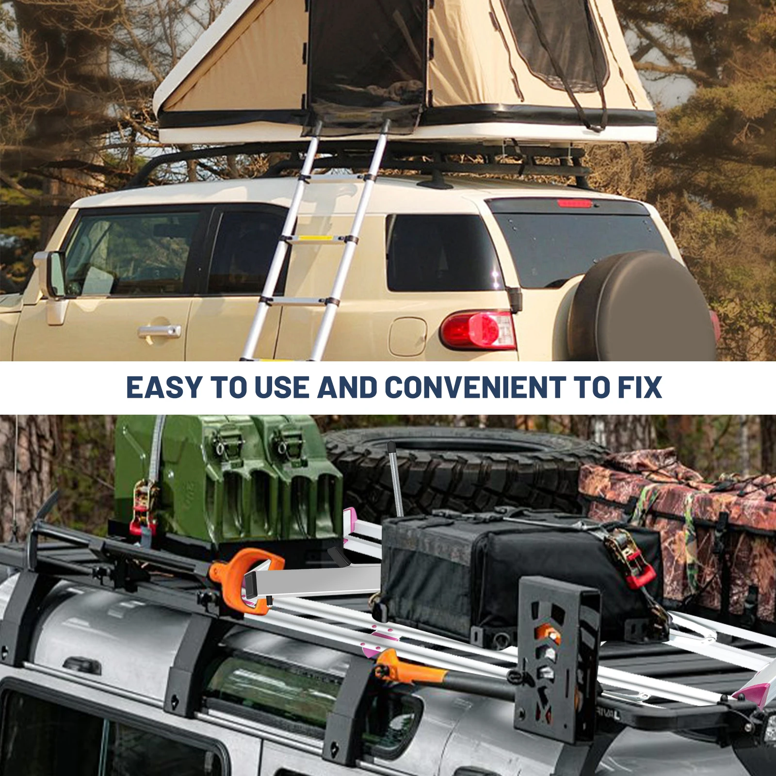 Pinces de Toit en Échelle en Acier pour Voiture Serrures T1, Facile à Installer, Flexibles à Utiliser