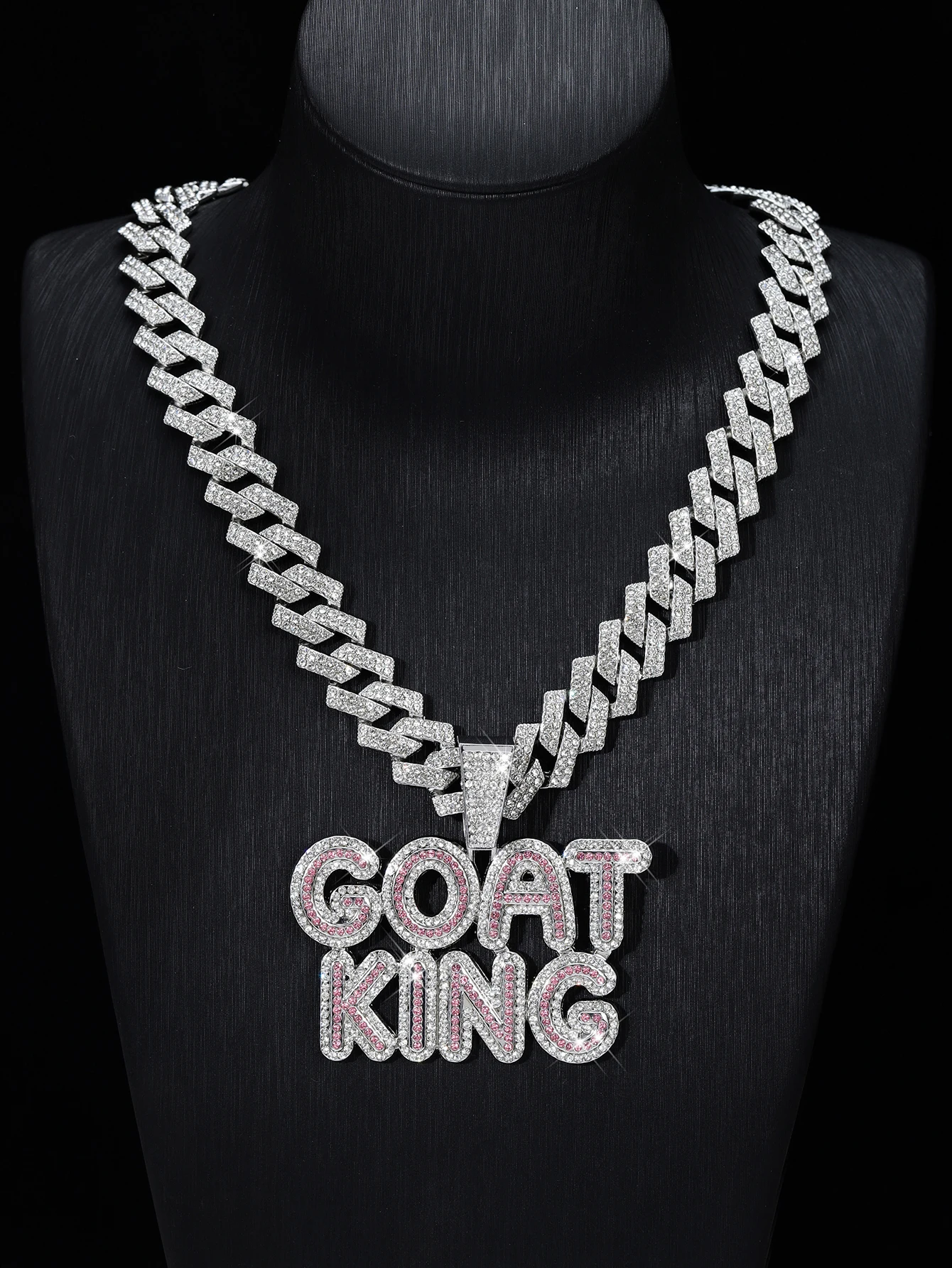 

1 Piece Hip Hop Jewelry Word Pendant Coatking Cuba Chain Pendant Men's And Women's Chains