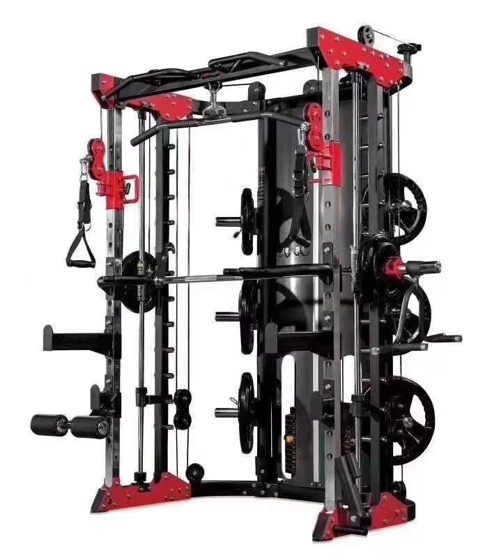 Smith and Cable All-In-One Power Rack with Weight Stack Crossover Multi-Function Design Iron Material