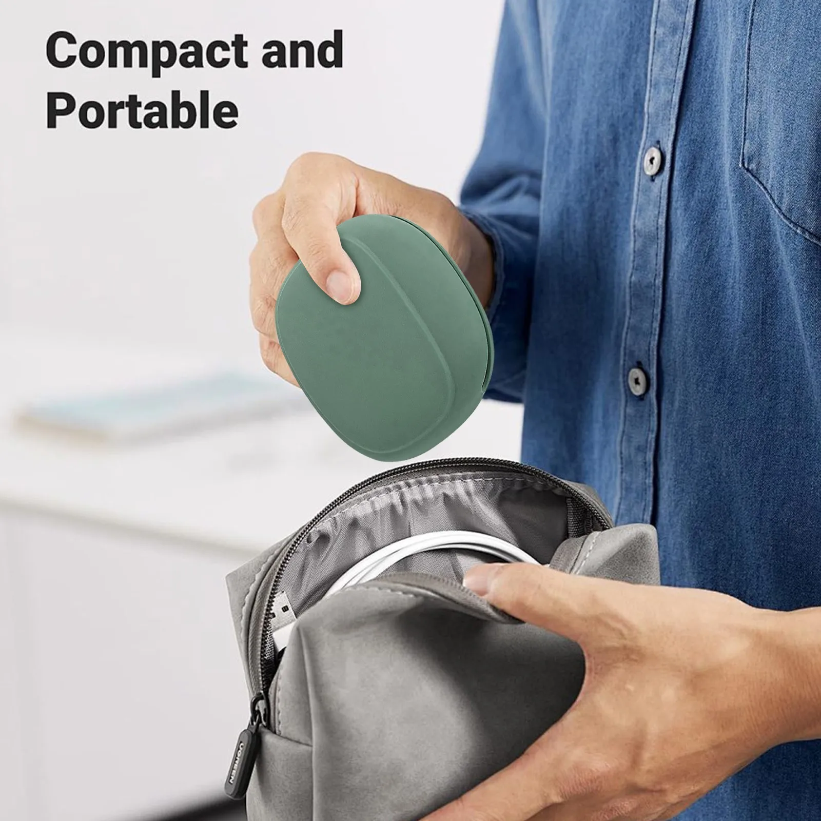 Silicone Earphone Storage Case Portable Earphone Storage Boxes for Outdoor Travel Solid Color Earphone Storage Package