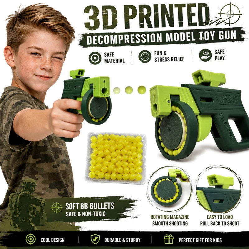 

Mini Printed Toy Ball Shooter Pocket Size Relax Fidget Toy Daily Stress Relief Play Gift W