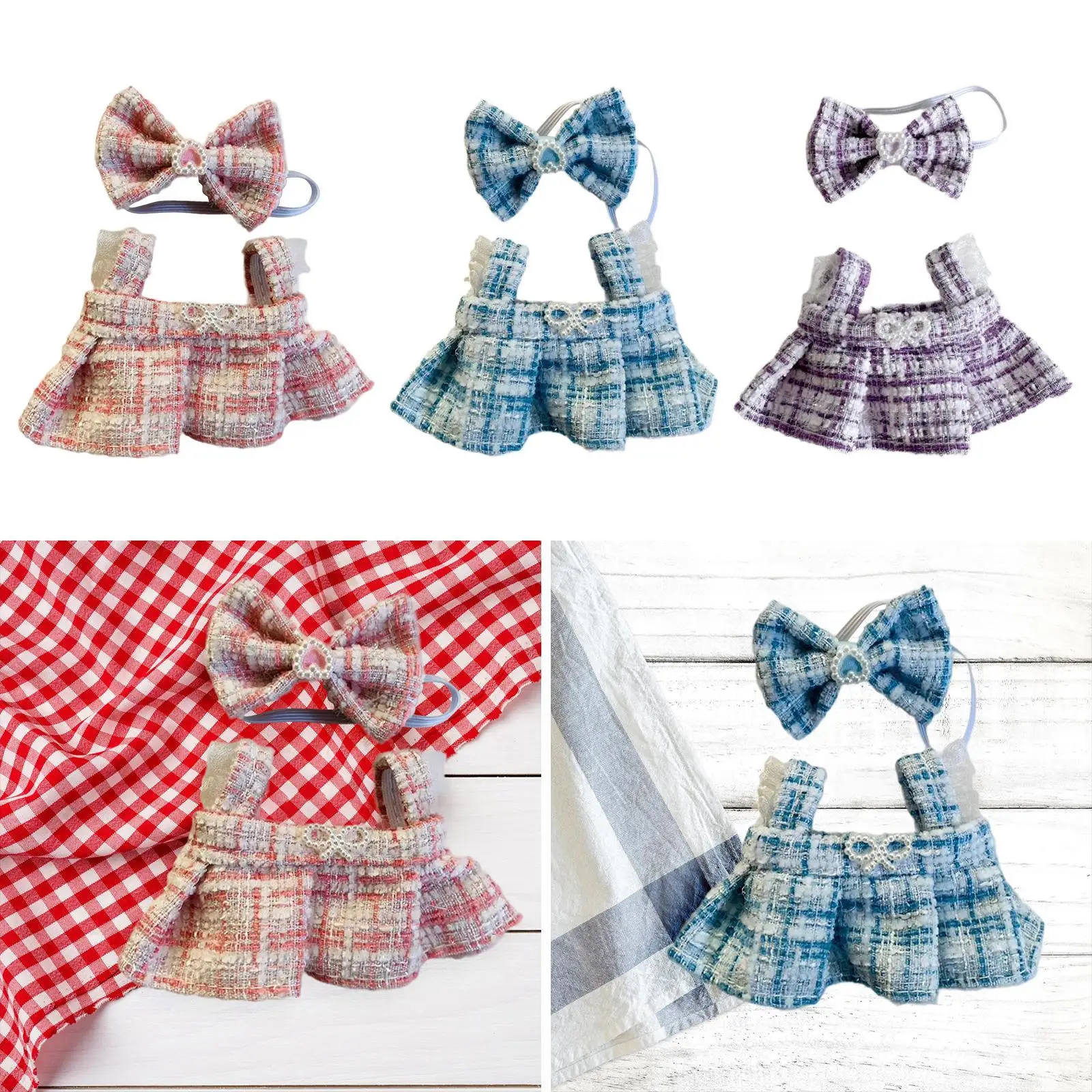 Create Your Own Doll Outfit with Knitted Dress And Hair Accessory for 5.91'' Dolls