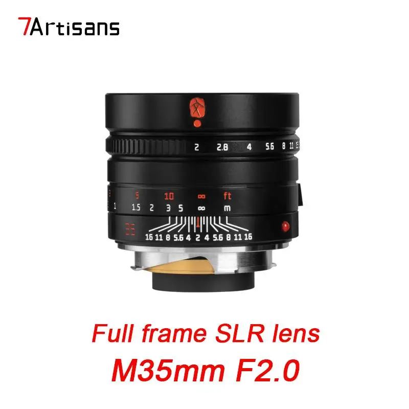 

7Artisans M35mm F2.0 Full-Frame Portrait Prime SLR Lens for Leica M-mount M-M2 M3 M11 M10R M10P M10 M9P M-P M7