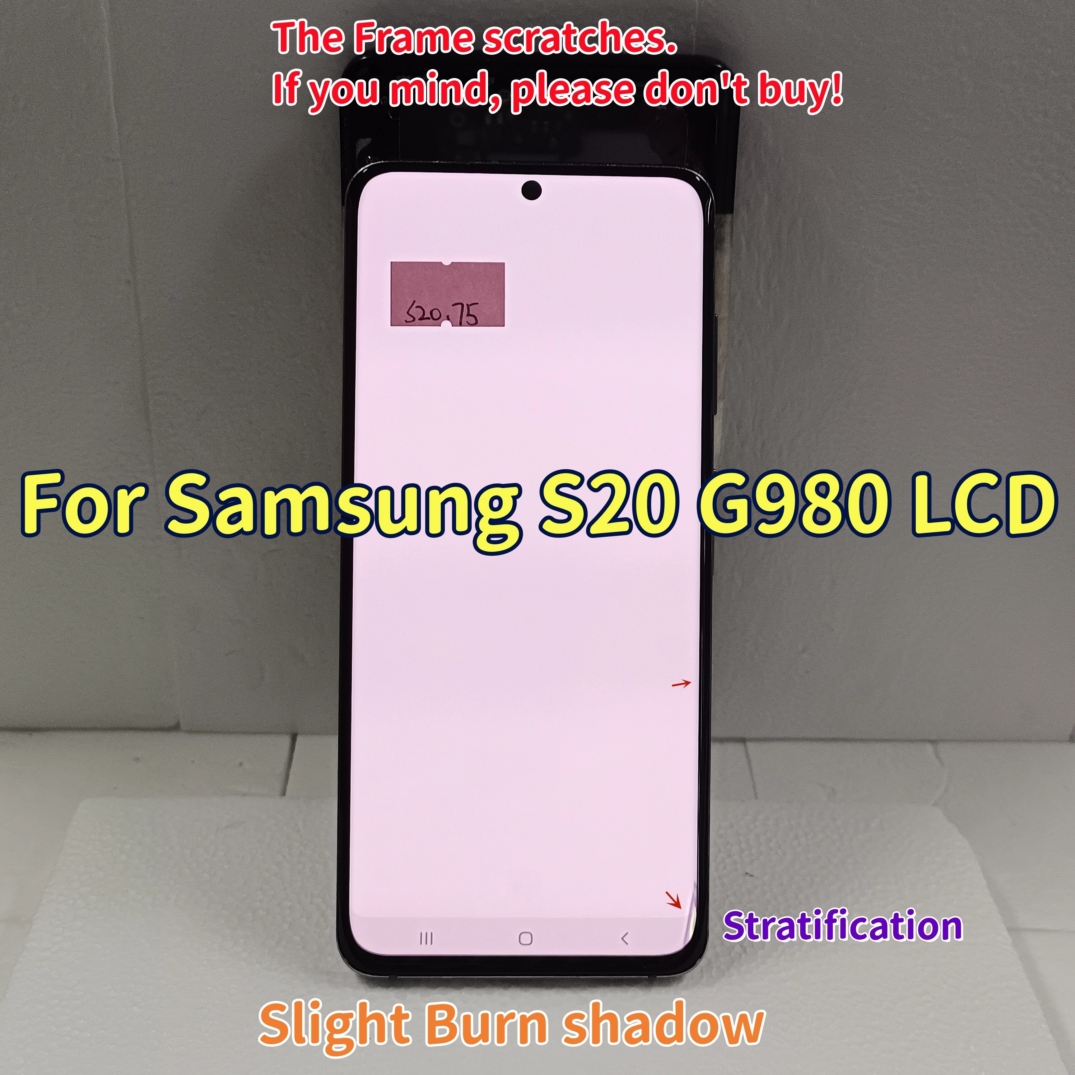 

100% тест S20 G981V экран для Samsung Galaxy S20 Defect ЖК-дисплей G980 SM-G980F/DS сенсорная панель дигитайзер в сборе с дефектом