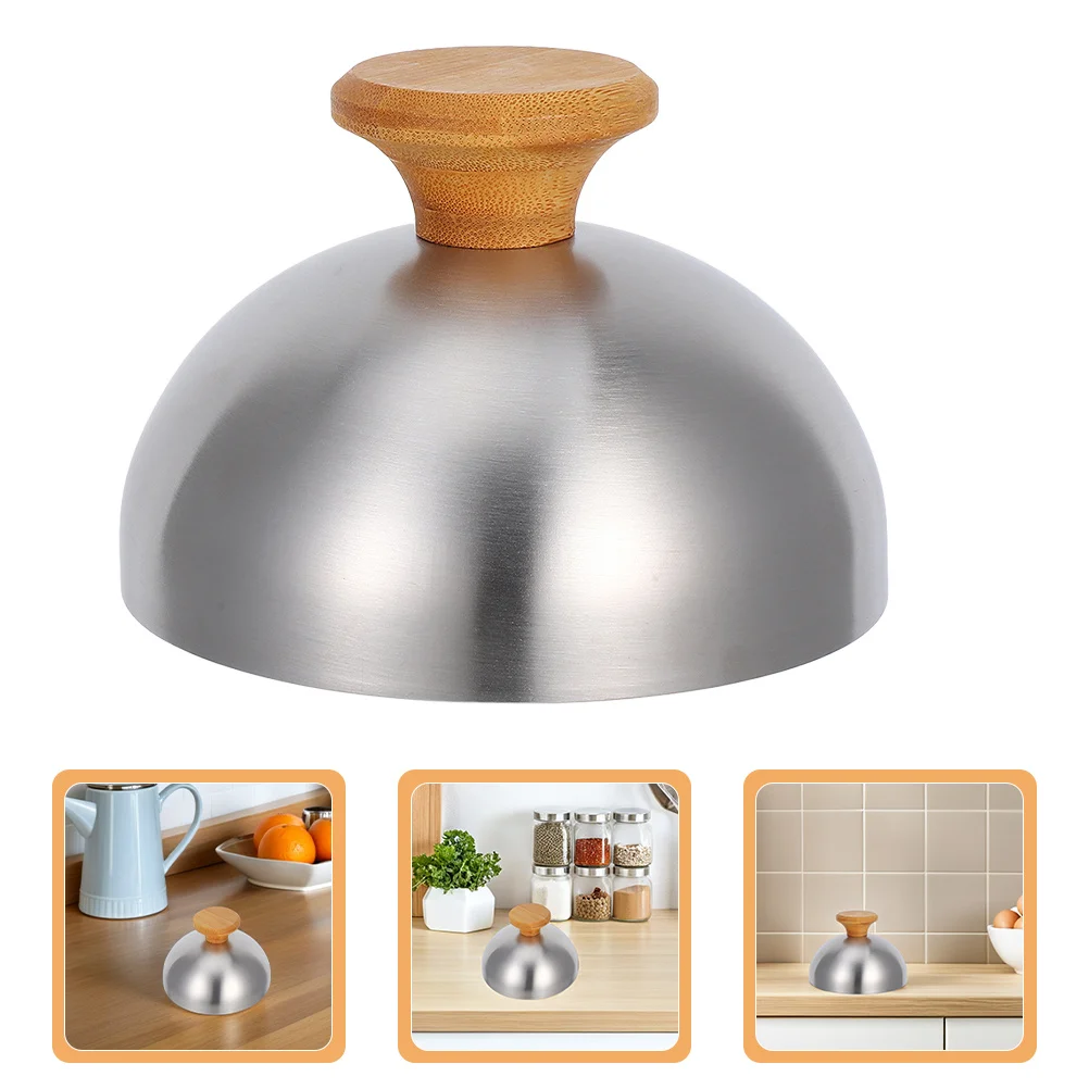 

2Pcs Burger Cover Stainless Steel Cheese Melting Dome Heavy Duty Round Basting Grill Accessories for Bbq Kitchen Cooking Indoor