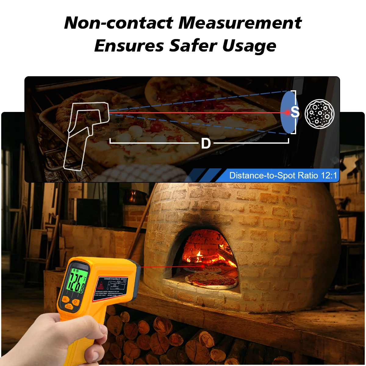 Инфракрасный термометр NJTY, л – обзор и цена Industrial Laser Temperature Gun