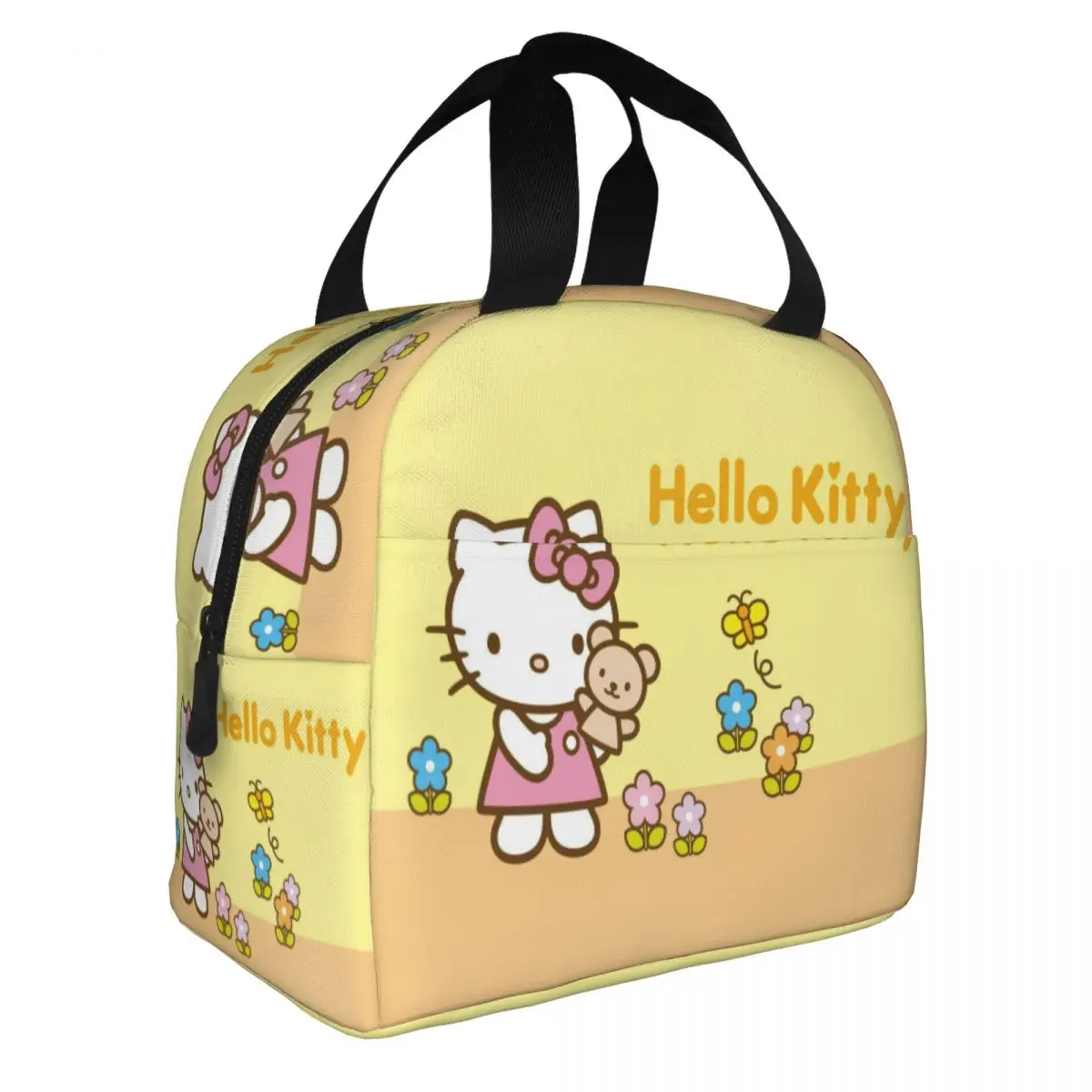 Kawaii sanrio hello kitty Cartoon isoliert Lunch Bag Thermo beutel Mahlzeit Behälter auslaufs ichere Tasche Lunchbox Mädchen Junge College-Reise