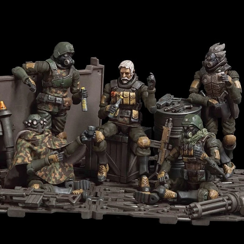 

Acid Rain War FAV-SP14 1/18 Buck Squad Park Walk Коробка на 5 человек Военная модель в наличии Игрушка в подарочной коллекции