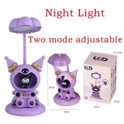 Anime Sanrio Kuromi My Melody Cute Bedside Night Light Cartoon Light Cartoon Kawaii USB Charging Children's Gift