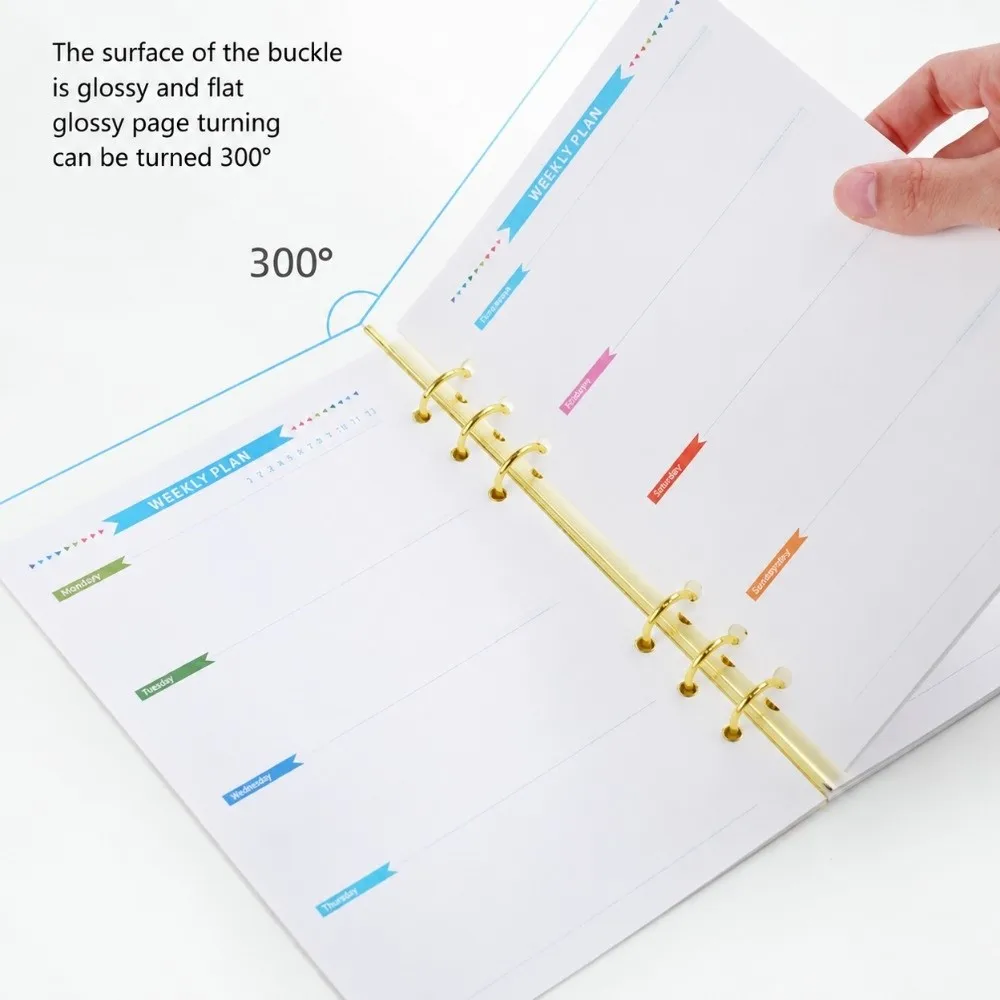 12 pcs Metal 3 Ring Binder Loop Circular Openable Metal Book Ring 3 Holes Reusable Paper Binding Loop Office Stationery