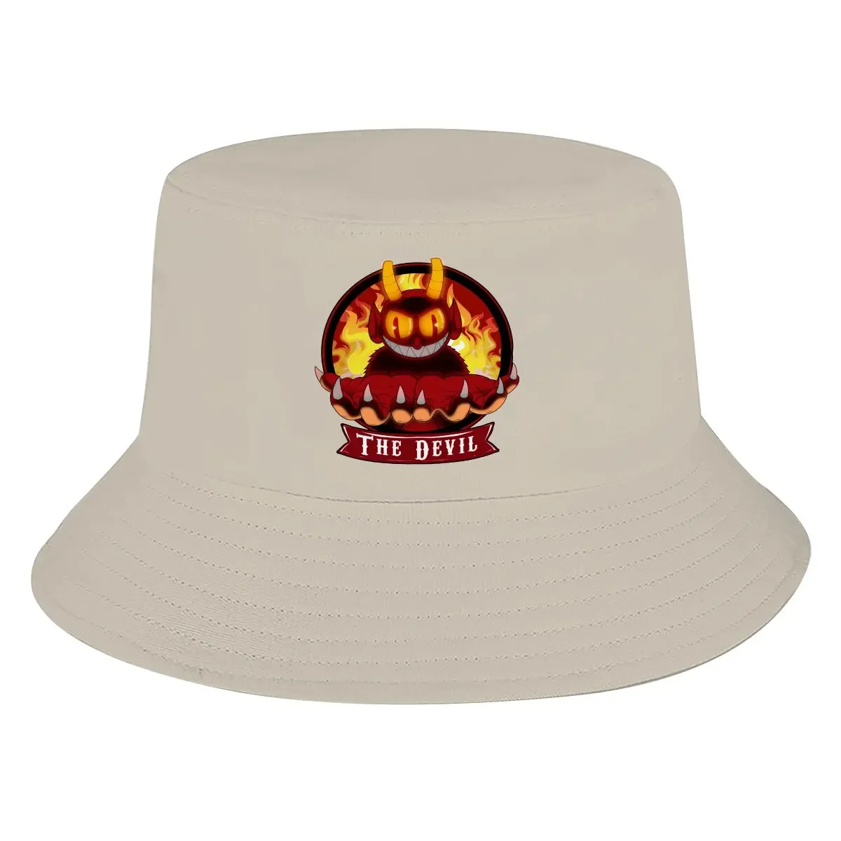 The Devil Unisex Bucket Hats Cuphead Chalice Game Hip Hop Fishing Sun Cap Fashion Style Designed