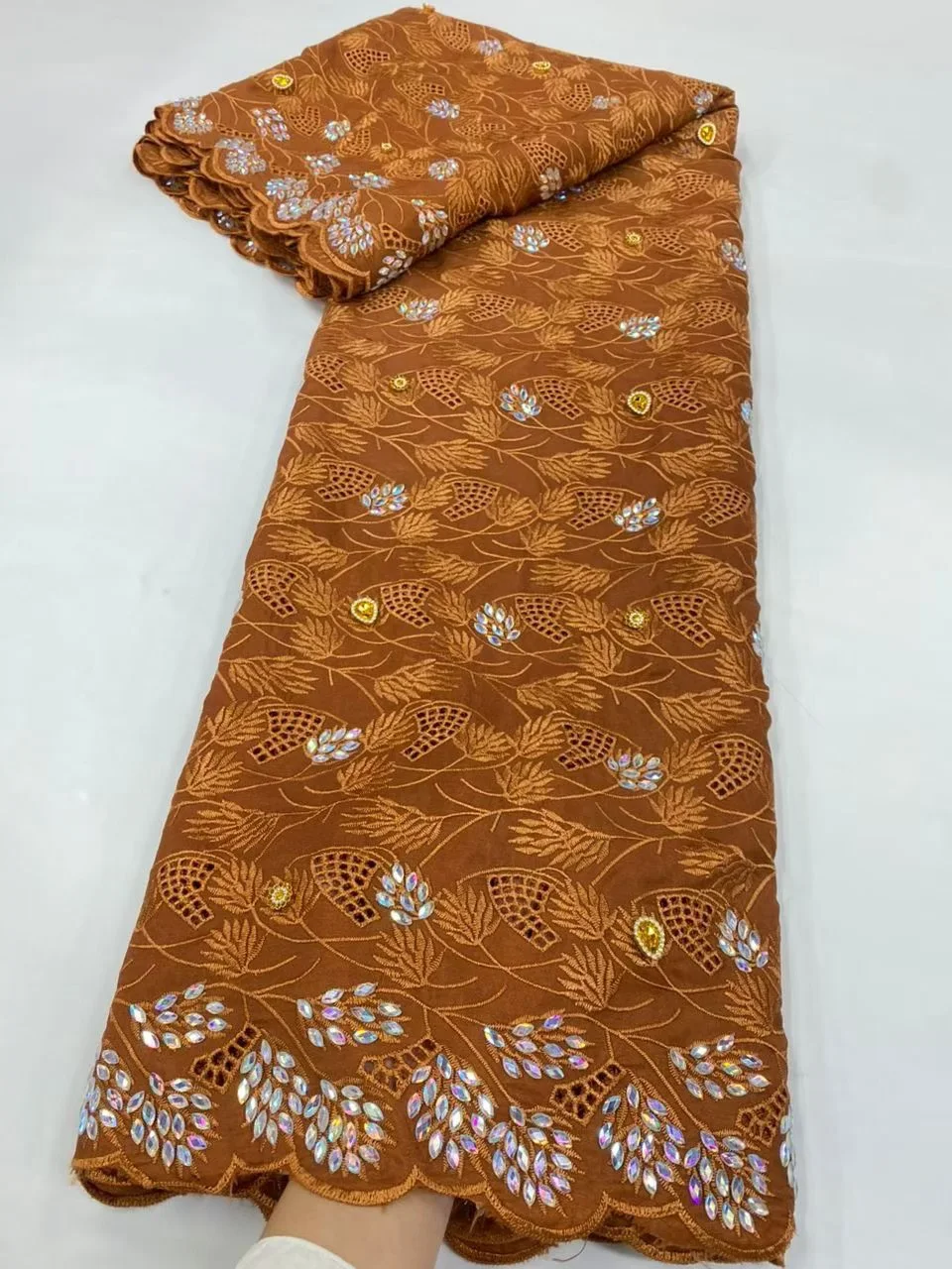 

High-Quality Nigerian Tulle Lace Fabric for Wedding Dress Embroidery Sewing Sequins Party Guipure Chiffon 5Yard 2025 JL529