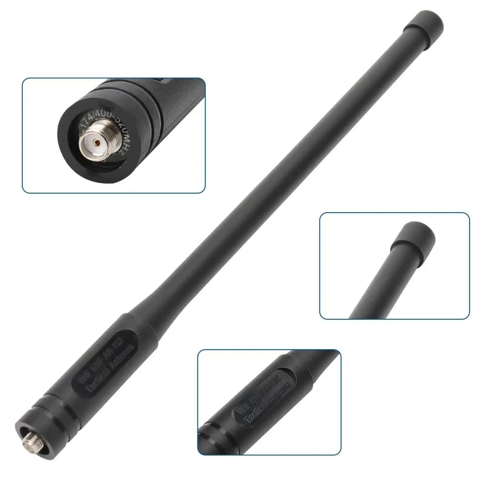 25cm Walkie Talkie Tactical Antenna SMA Female Dual Band For BaoFeng AR-152 UV-5R UV-82 BF-888S BF-88A Two Way Radio Accessories