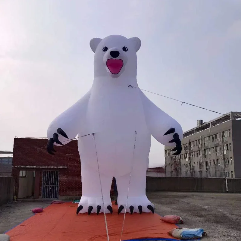 Giant Christmas Inflatable Polar Bear Led Lighting Outdoor 30ft High Inflatable Toy Decoration For Sale