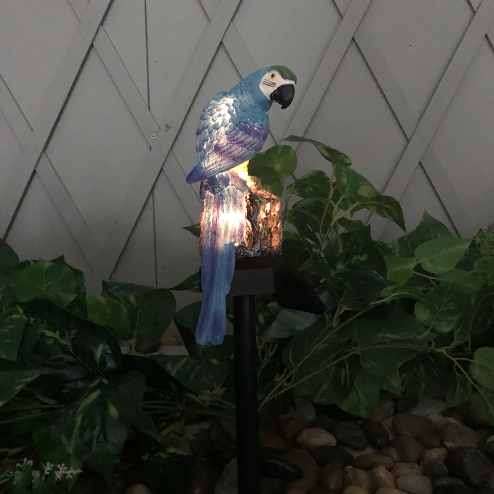 

LED Landscape Waterproof Solar Powered Parrot Shape Lawn Lamp for Garden Courtyard Decor Outdoor Lighting