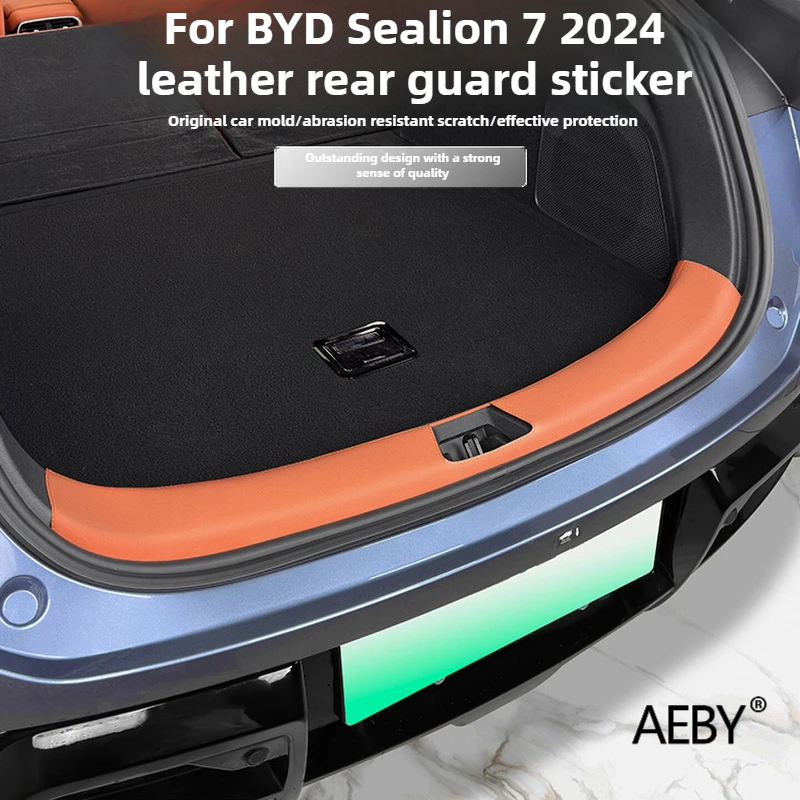 

AEBY For BYD Sealion 7 2024 Thickened Leather Protective Film Anti-scratch Bumper Trunk Sill Protector Sticker Car Accessories