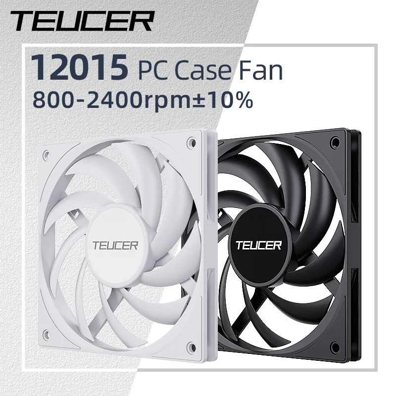 Teucer UT-12015 Ultrathin 15mm Thinckness 12cm Chassis Fan 12V/4Pin PWM FBD Bearing PC Case Cooling Ventilator for CPU Cooler