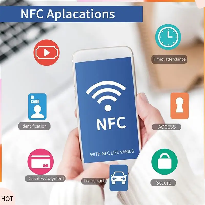 

News 300Pcs NFC Ntag216 Sticker Ntag216 NFC Tags NFC 216 Tag Ntag216 NFC Cards 13.56Mhz NFC Tag Stickers 888 Bytes Memory