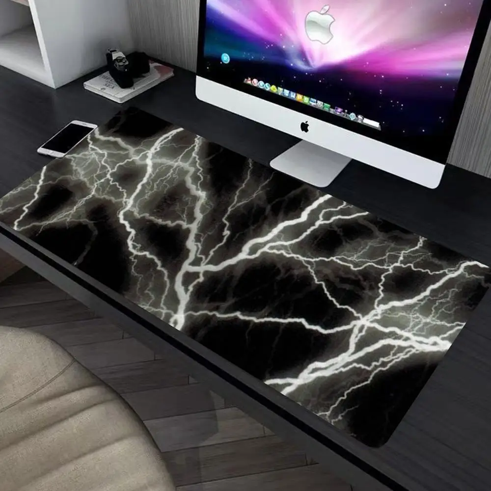 

Thunder and lightning Mouse Pad large keyboard mouse desk pad non-slip rubber gaming mouse pad laptop mouse carpet