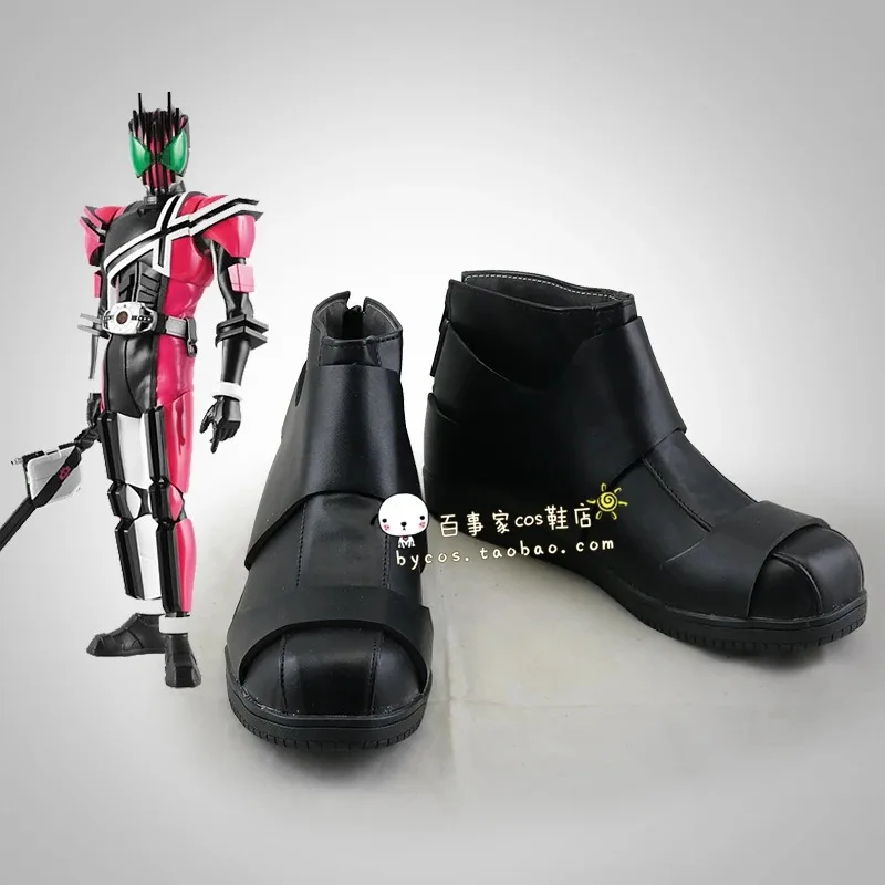 

Kamen Rider Decade Обувь для косплея Хэллоуин Аниме Черные ботинки для косплея