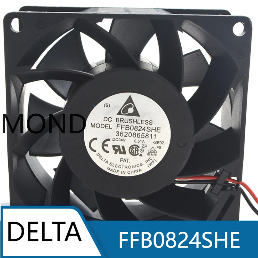 

Delta FBB0824SHE 24V 0.51A 8038 8CM High Air Volume Dual Ball Variable Frequency Fan